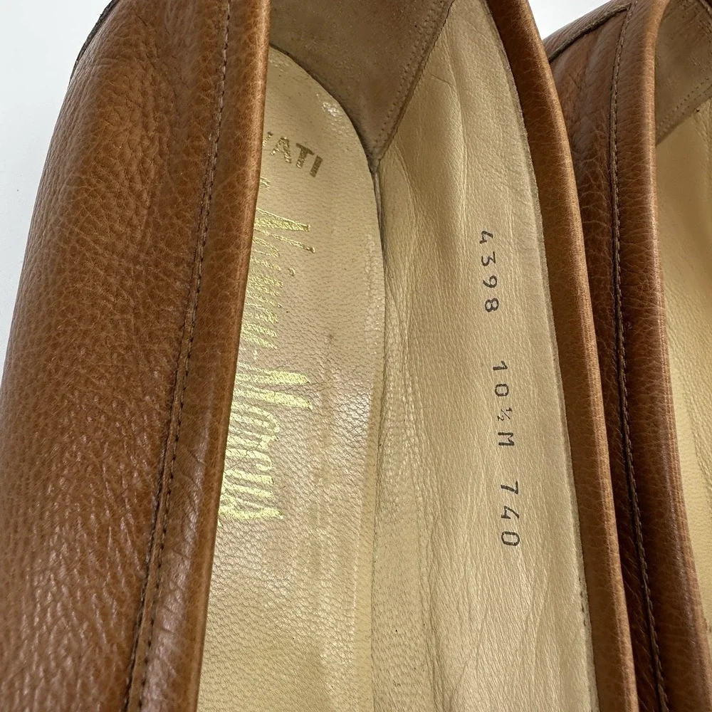 Gravati For Neiman Marcus Italian Brown Leather Penny Loafer Slip On Shoe 10.5 M